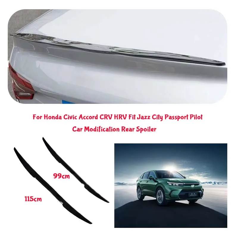 For Honda PVC Material Car Special Tail Wing Punch-Free Integrated Paste Auto Spoiler car wing