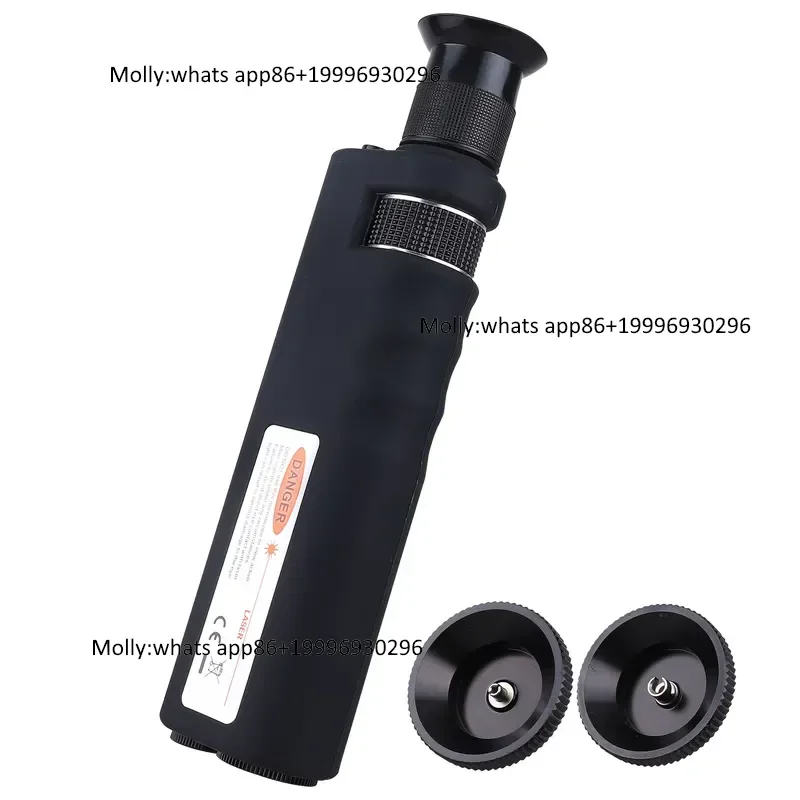 200/400X Multiples Fiber Inspection Microscope Handheld Optical Fiber End Face Magnifier 2.5mm(SC/FC/ST) /1.25mm(LC) Adapter