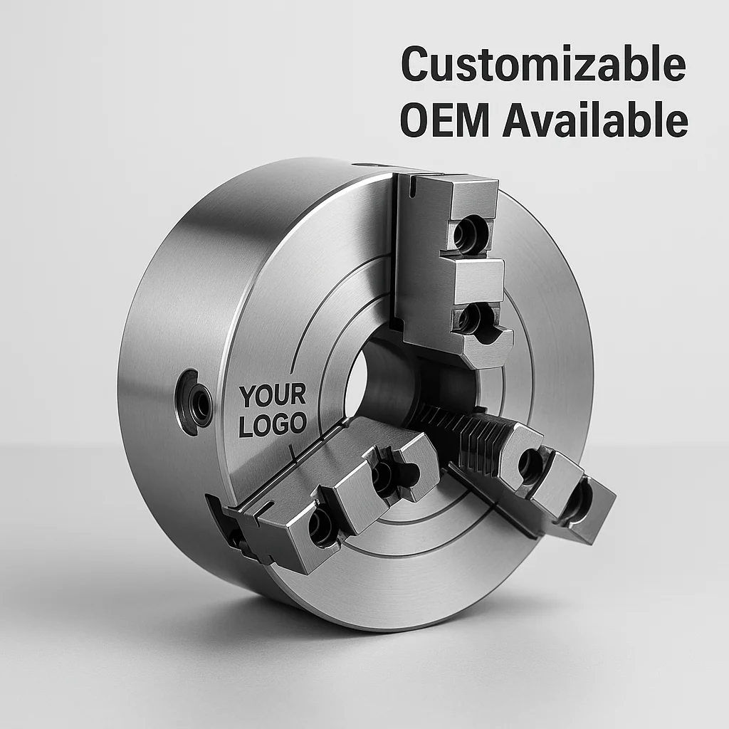 OEM Custom Autocenter 3 Jaw Milling Machine Lathe Chuck Neumatic Pneumatic 198x9mm Collet