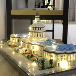 Capitol Building Model Micro Mini Building Blocks Toy: Intricate Architectural Detail,  High-grade Material, Ideal Display Piece
