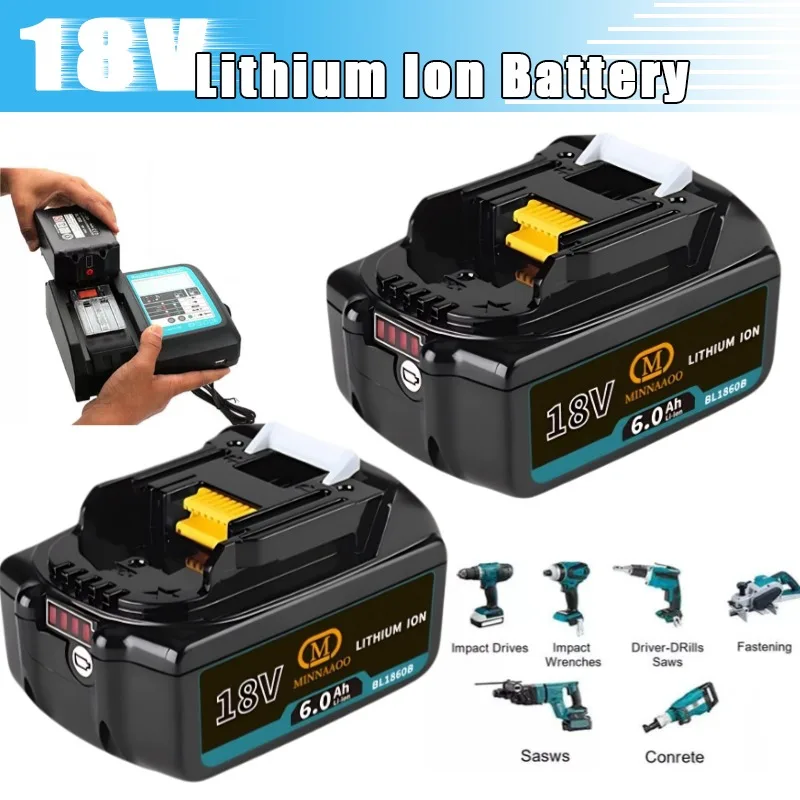 

100% оригинал для литий-ионного аккумулятора Makita 18 В, 6,0 Ач, совместимого с инструментами TW251D TD251DZ DHP482RFX9