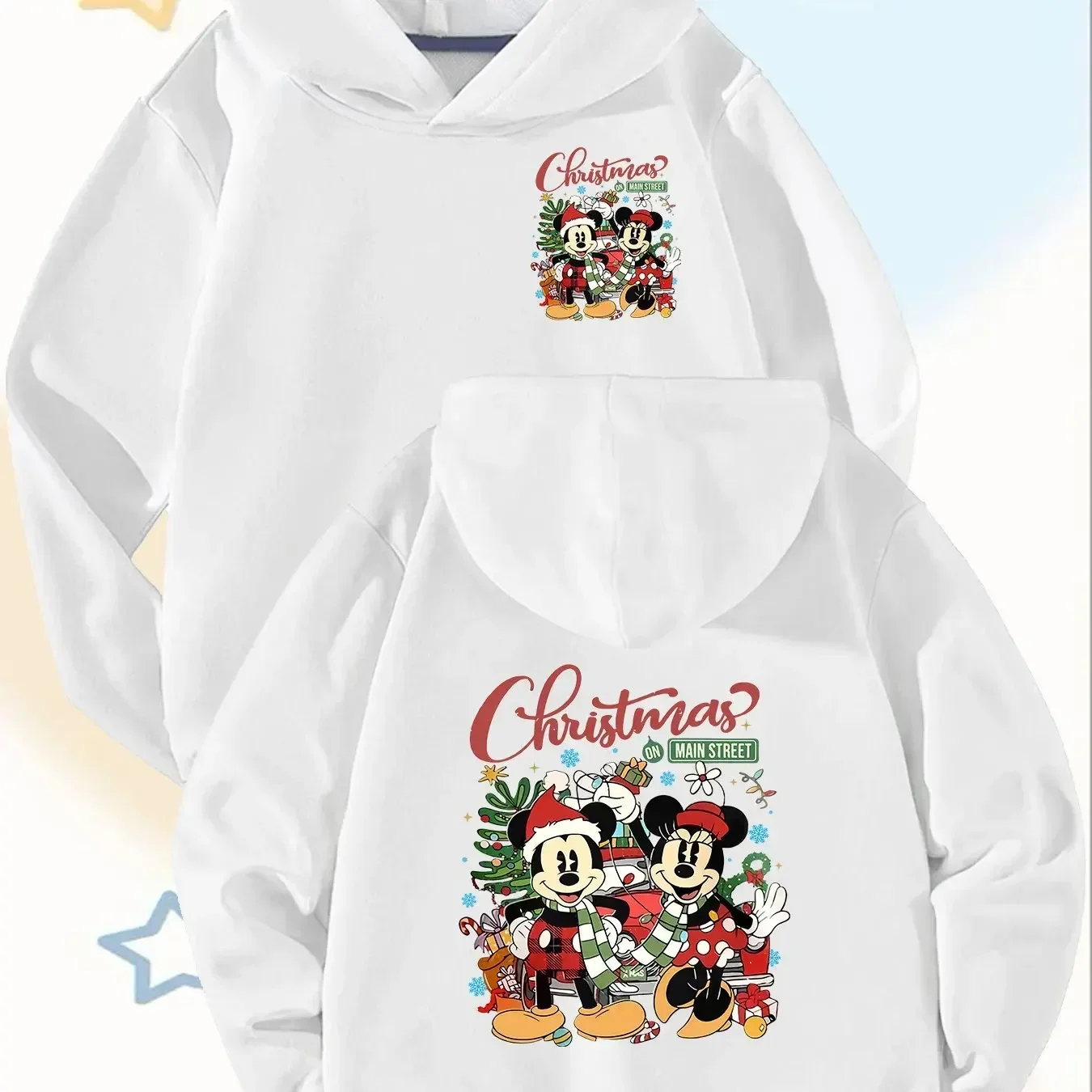 Sudaderas con capucha navideñas de Mickey Mouse y Pato Donald de Disney, jerséis con capucha cálidos y cómodos para niños y niñas en otoño