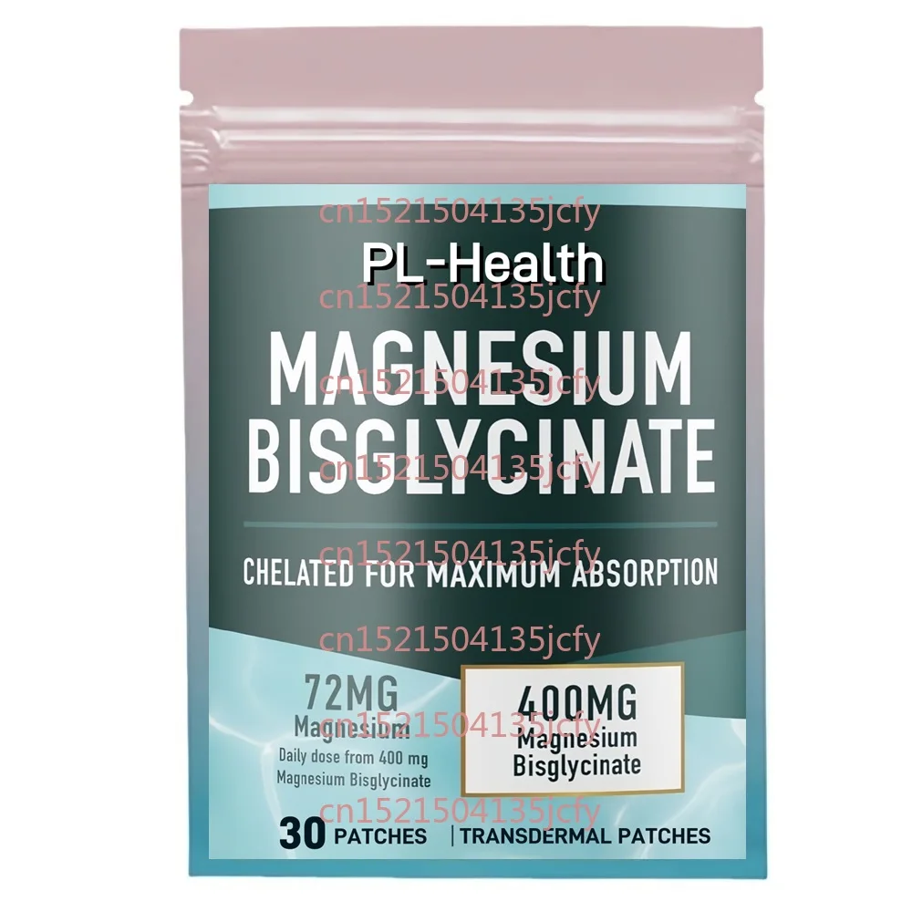 

30 Patches Magnesium Glycinate Transdermal Patches Support Relaxation, Muscle Health, Stress & Energy