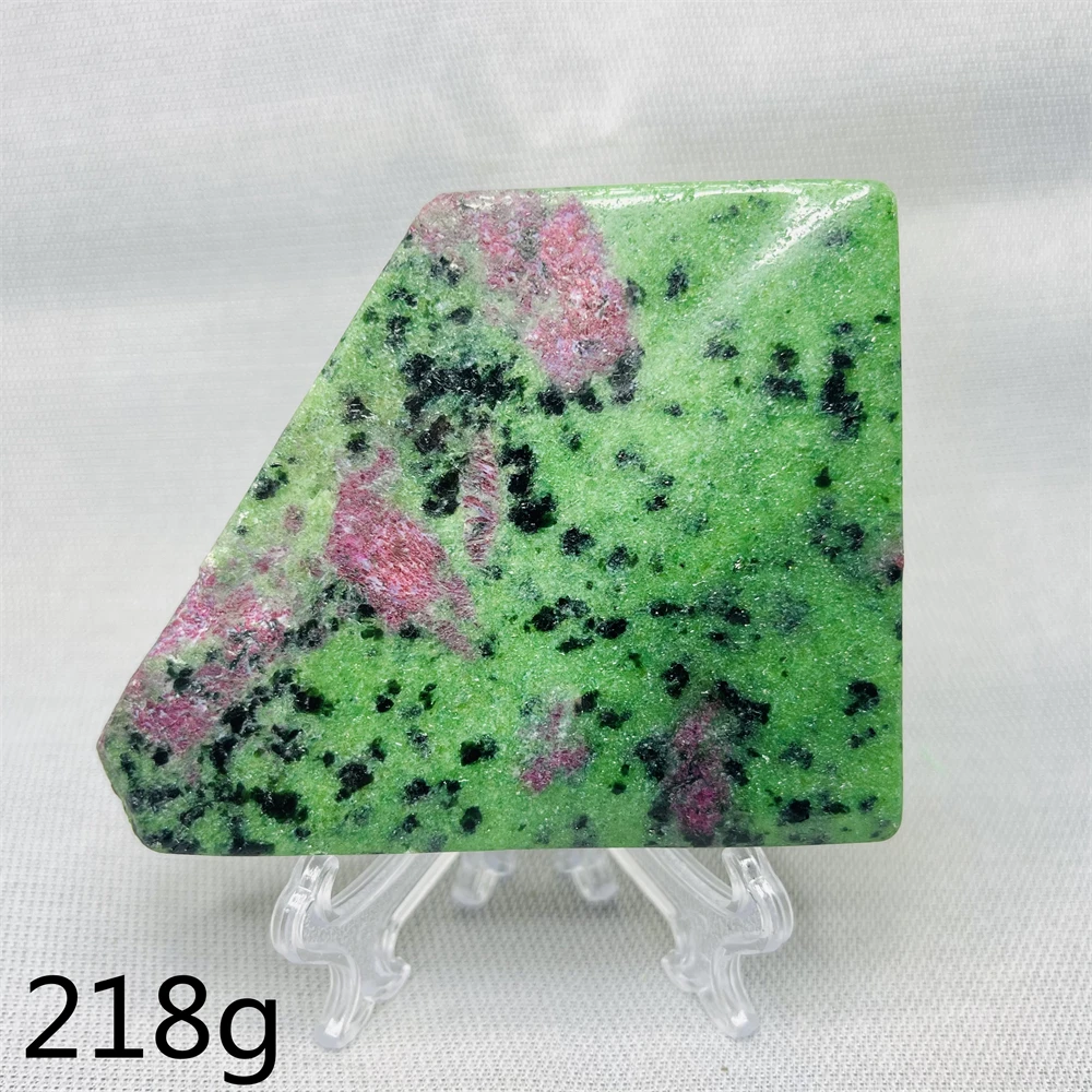 Natural Gem Slice Ruby Black Tourmaline Epidote Original Mineral Specimen Home Room Decoration Holiday Gift Spirit Stone Healing view 3