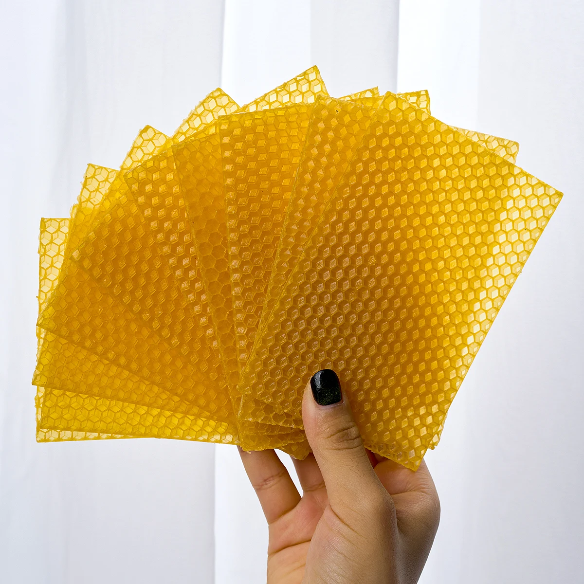 10PCS Natural Bee Wax Flakes Handmade Honeycomb Foundation Bee Wax Foundation Sheets DIY Candles Crafts Making Home Party Decor