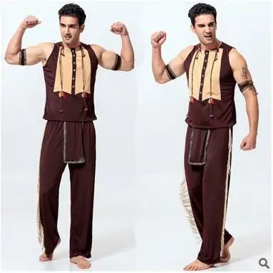 

Indian Costume Men's Stage Performance Suit Halloween Cosplay Gift for Film And TV Performances Minority Ethnicity Design