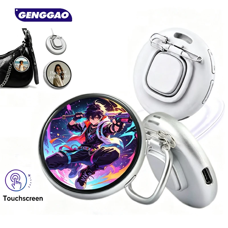 1PCS Digital LED Display Badge & Digital Pin with Touch Screen, Customizable Anime Style Wearable,Fan Events,Cosplay and Fandoms