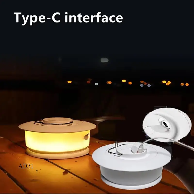 

New-Outdoor Portable Camping Tent With Atmosphere Light, USB Charging With Retractable Storage And Line Light