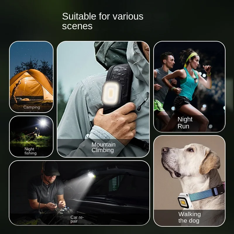 Outdoor Headlight Mini Portable Strong Light Super Bright Mountaineering Camping Emergency Magnetic Head-Mounted Fishing Light