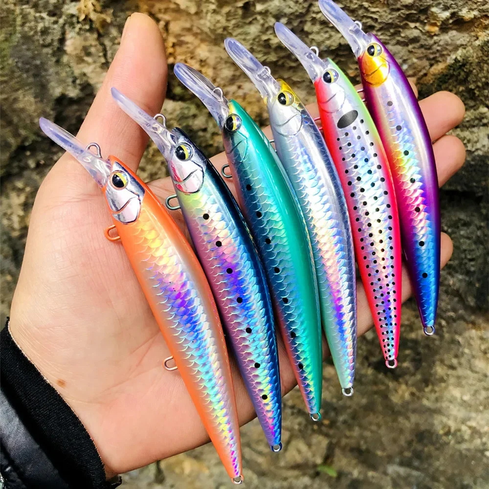 GREENSPIDER Heavy Weight Minnow 110mm Sinking Jerkbait Longcast Fishing Lure Saltwater Sea Bass Plastic Artificial Bait Tackle view 6