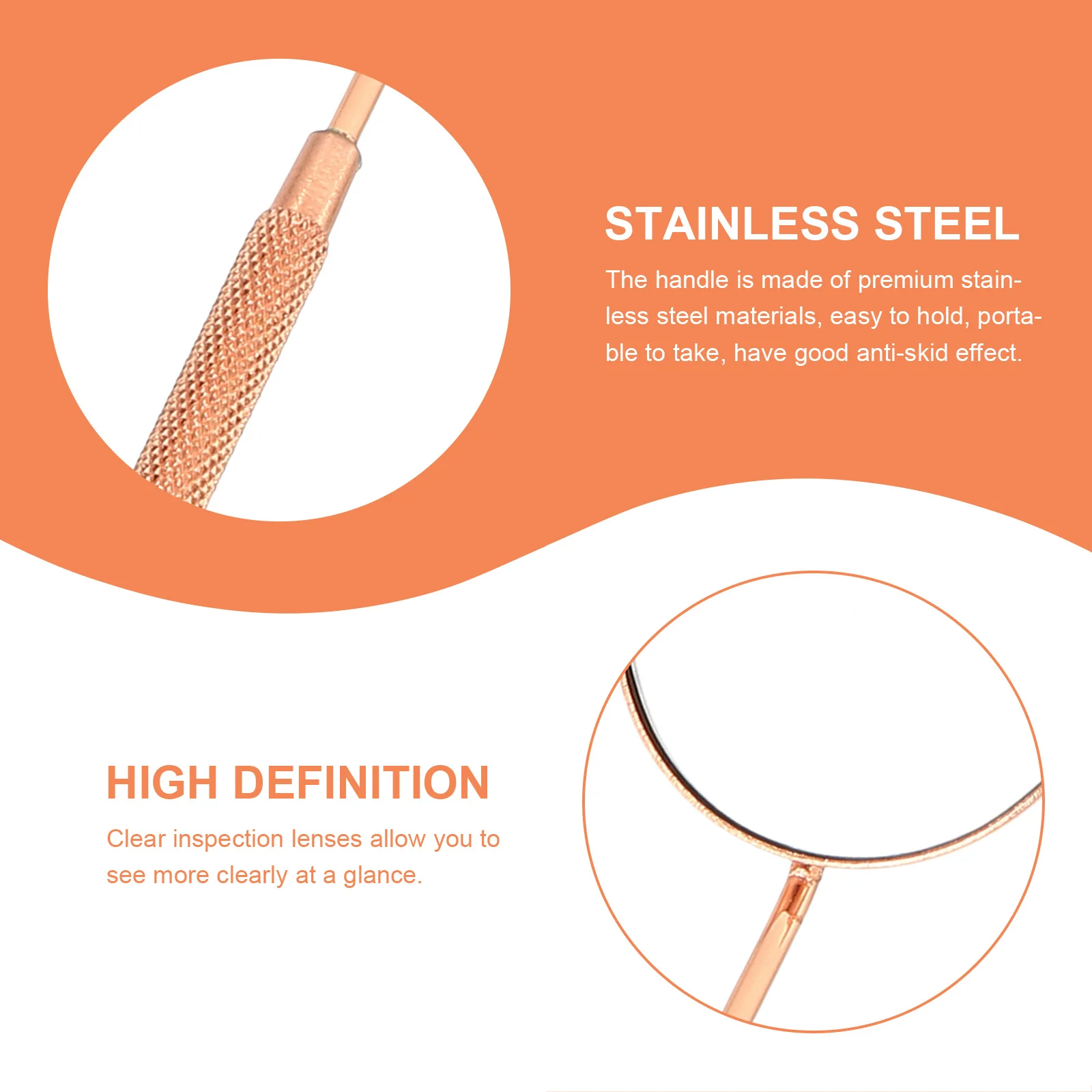 

Stainless Steel Eyelash Extension Lash Mirror Portable Makeup Mirror Clear Inspection Lens Lash Accessories for Eyelash