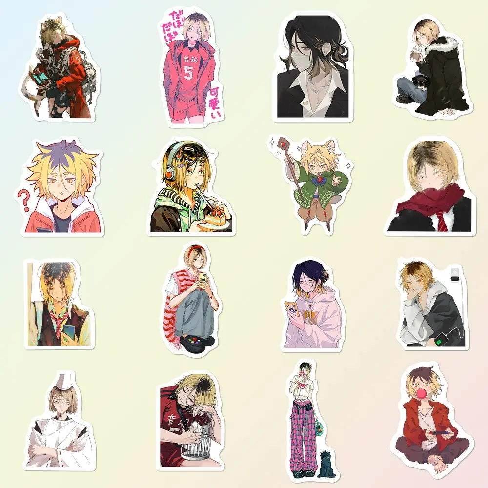 61PCS Anime Kozume Kenma HinataShoyo Stickers Waterproof DIY Phone Laptop Luggage Guitar Notebook Cup Cartoon Stickers Kids Gift