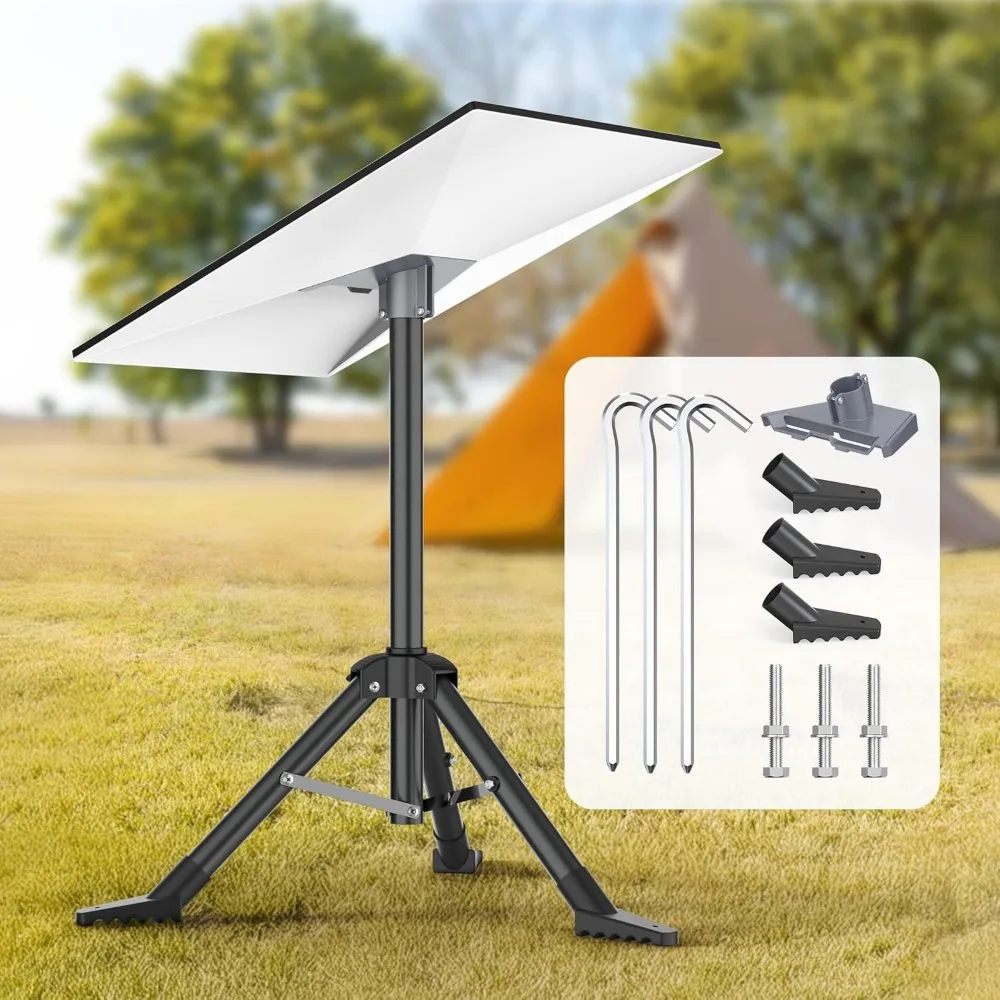 حامل ثلاثي القوائم محمول مع محول أنبوب للتخييم في الهواء الطلق ومجموعة تركيب السفر RV