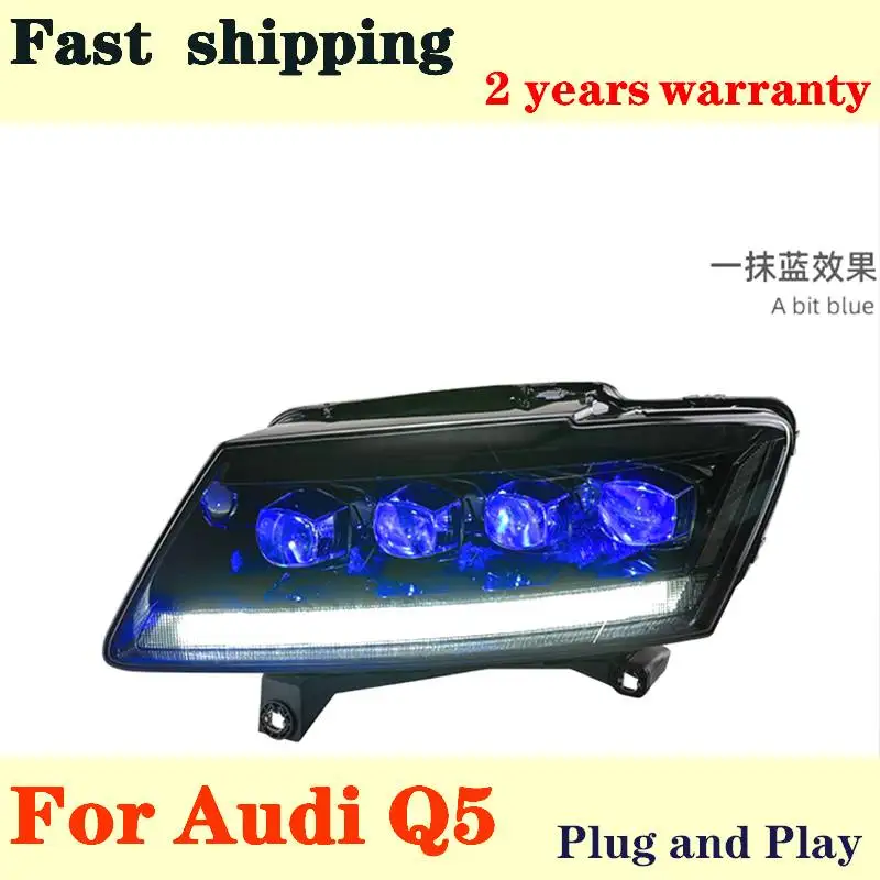 

Car Styling For Audi Q5 2009 2010-2018 Q5 All LED Headlight Dynamic Turn Signal DRL LED Lens Double Beam Lens Car Accessories