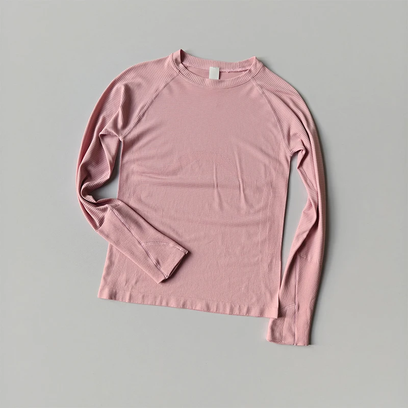 Damen Outdoor-Sportshirt Yoga-Bekleidung Fitness-T-Shirt Lauf-Workout-Top Damen Langarm-Sportbekleidung Trainingskleidung Fitnessstudio-Kleidung – Detail 10
