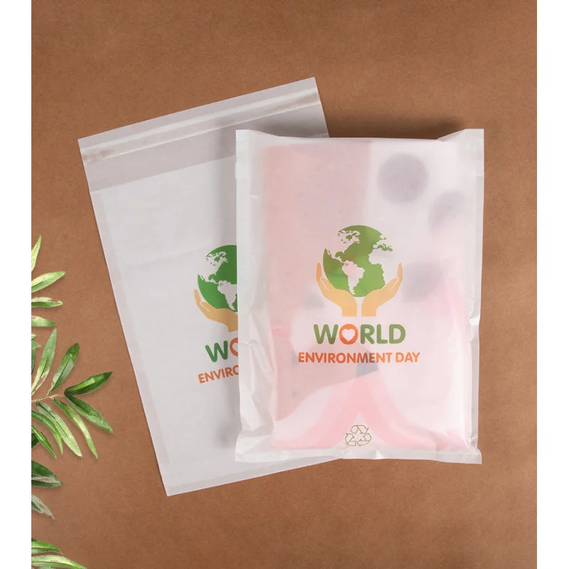 20 00piece.Custom.Recyclable Custom Packaging Paper Pag F s c Recycle Paper Bag Biodegradable Self-Seal Semi-Transparent Oem Gla