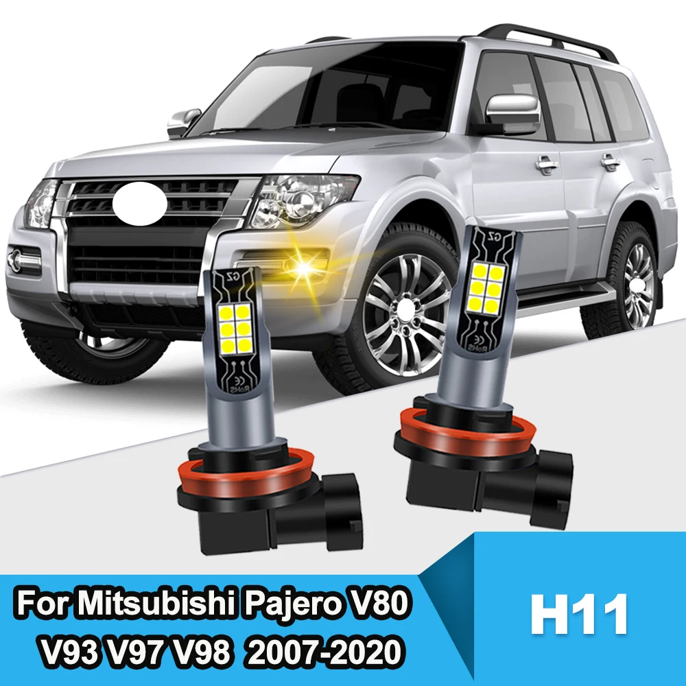 

2pcs LED Front Fog Light Blub H11 3000K Yellow Lamp Canbus No Error for Mitsubishi Pajero V80 V93 V97 V98 (2007-2020)