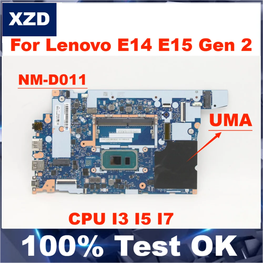 

NM-D011 Mainboard For Lenovo ThinkPad E14 E15 Gen 2 Laptop Motherboard .with i3-1115g4 i5-1135g7 i7-1165g7 CPU MX450 2G GPU