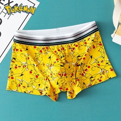 1 Stück Pokemon Pikachu Unterwäsche Männer Höschen Anime Cartoon Jungen Teenager Boxer Slips Kawaii Cosplay männliche Baumwolle Unterwäsche Geschenke