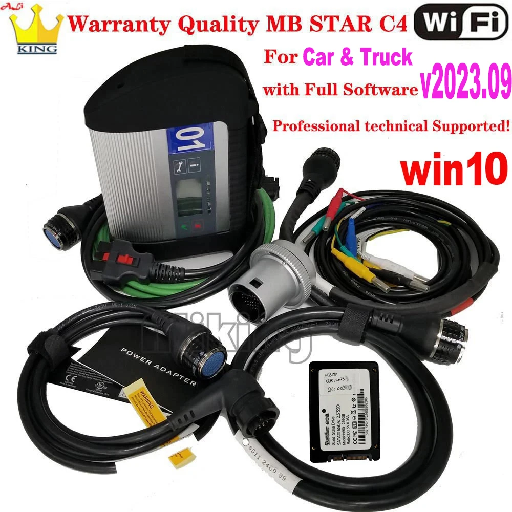 MB Star C4 SD Connect c4 WIFI function 09/2023 software Star C4 obd2 Multiplexer FZ-G1 Tablet with suitcase tool ready to use