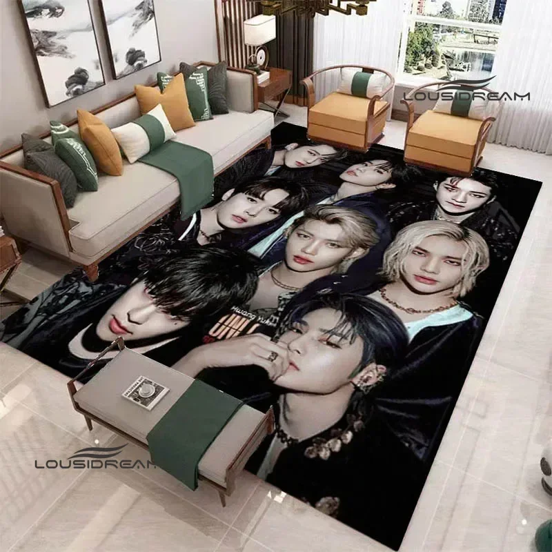 KPOP S-Stray-K-Kids pattern carpet living room bedroom carpet Non-slip carpet yoga mat photography props area rug birthday gift