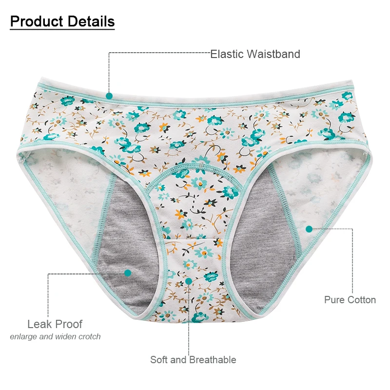 3pcs/Set Leak Proof Menstrual Panties Girls Period Underwear Sexy Pants Physiological Underwear New Product Waterproof Briefs - Image 2
