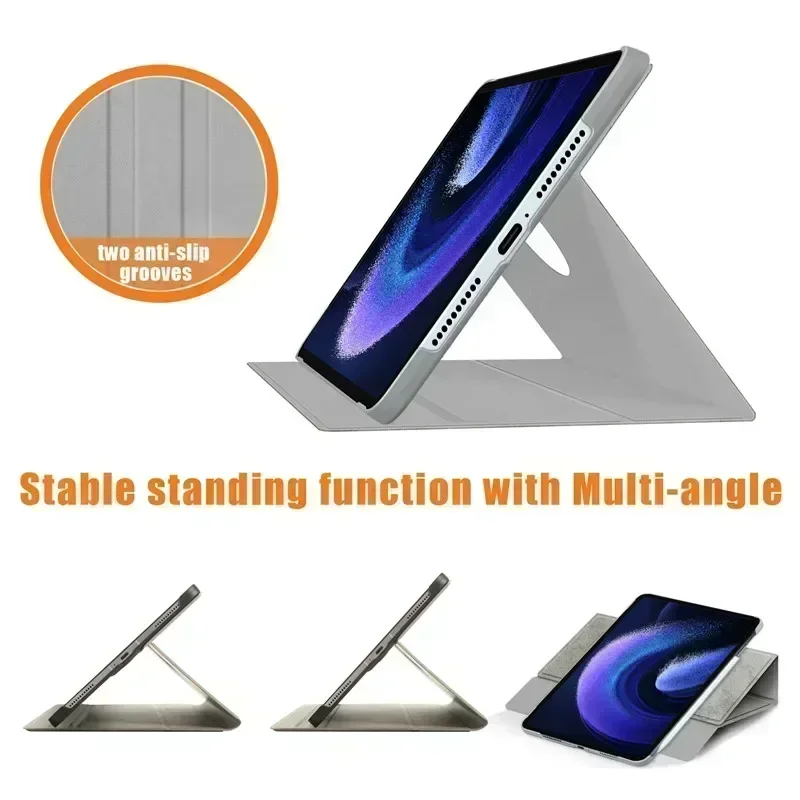 For Xiaomi Pad 6 Case Soft Fabric 360 Degree Rotating Stand Smart Cover for Funda Xiaomi Pad 6 Pro Mi Pad 6 2023 Case 11 inch