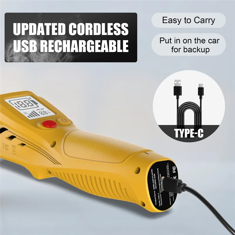 

ABZV-Handheld Wireless Charging Plastic Welding Tool Hot Stapler Weldergun Car Bumper Repair Tool With 200Pcs Staplers