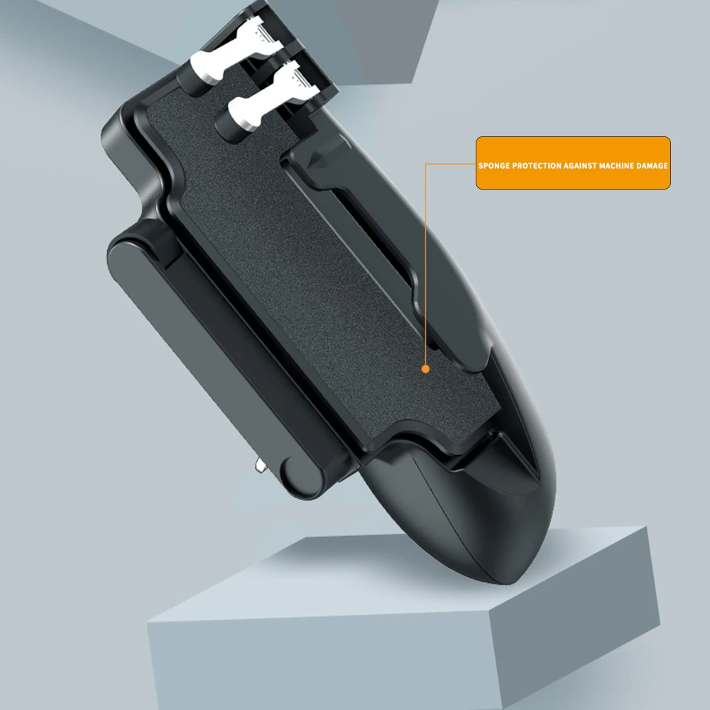 Quality for PUBG Controller Six Finger Pubg Mobile Trigger Gamepad Grip L R Fire Aim Button Joystick for Ipad Tablet FPS Handle view 4