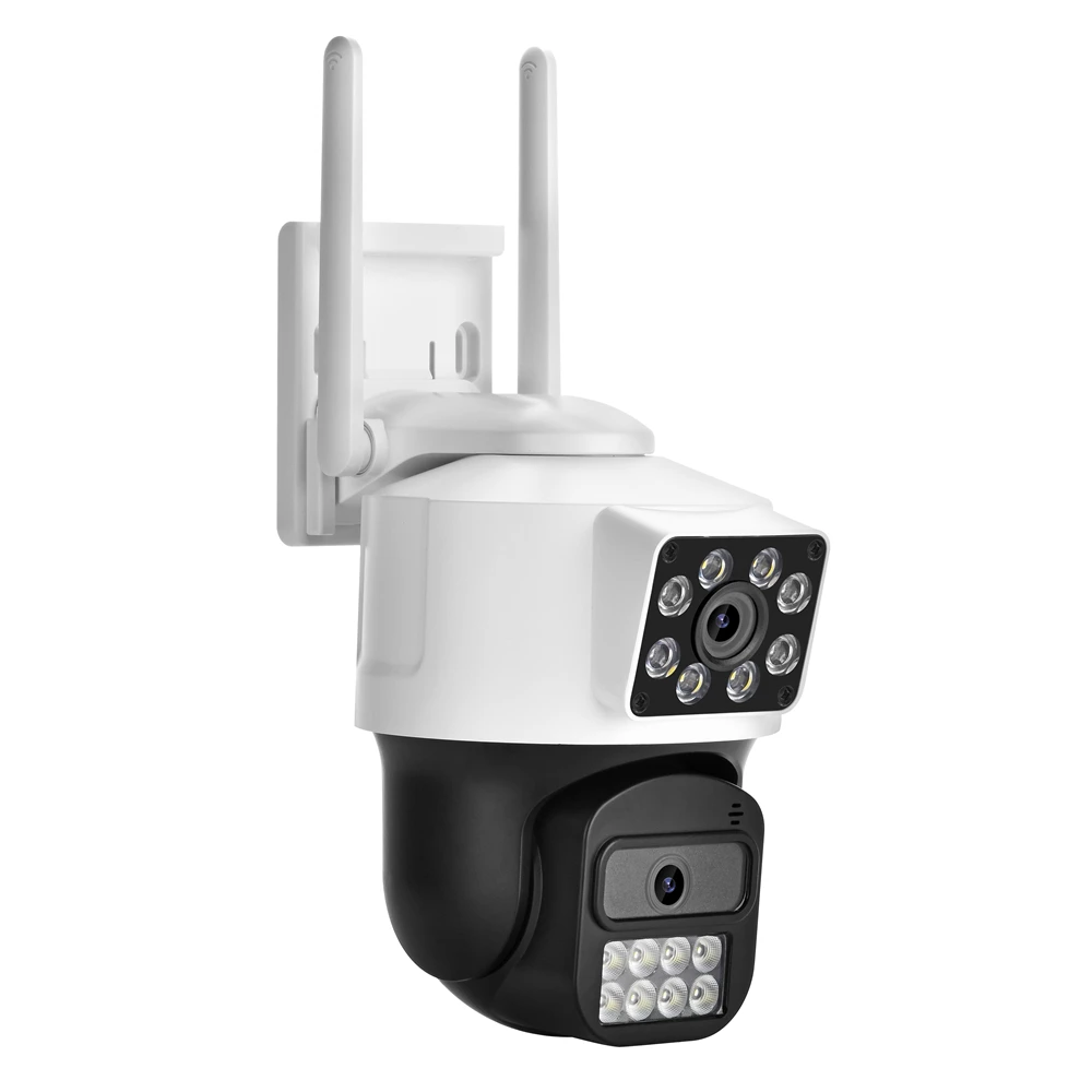 4MP ICSEE Speed Camera WIFI Dual Screen Outdoor Two Way Talk Wireless Security IP Camera Humen Detection Waterproof WI-FI Camera