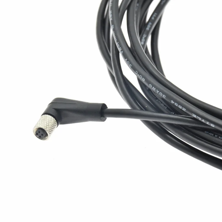 M5 Elleboogconnector Voor Encoder/Sensor, 3-Core, 4-Core, M5 Kleine Luchtvaart Plug Passieve Componenten Opto-Elektronische Displays