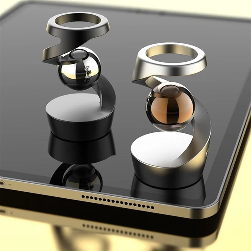 ABWE-デスクトップ吊り下げジャイロスコープ、重力に逆らうキネティックデスク、ストレスリリーフキネティック彫刻アルミニウムロータリージャイロ