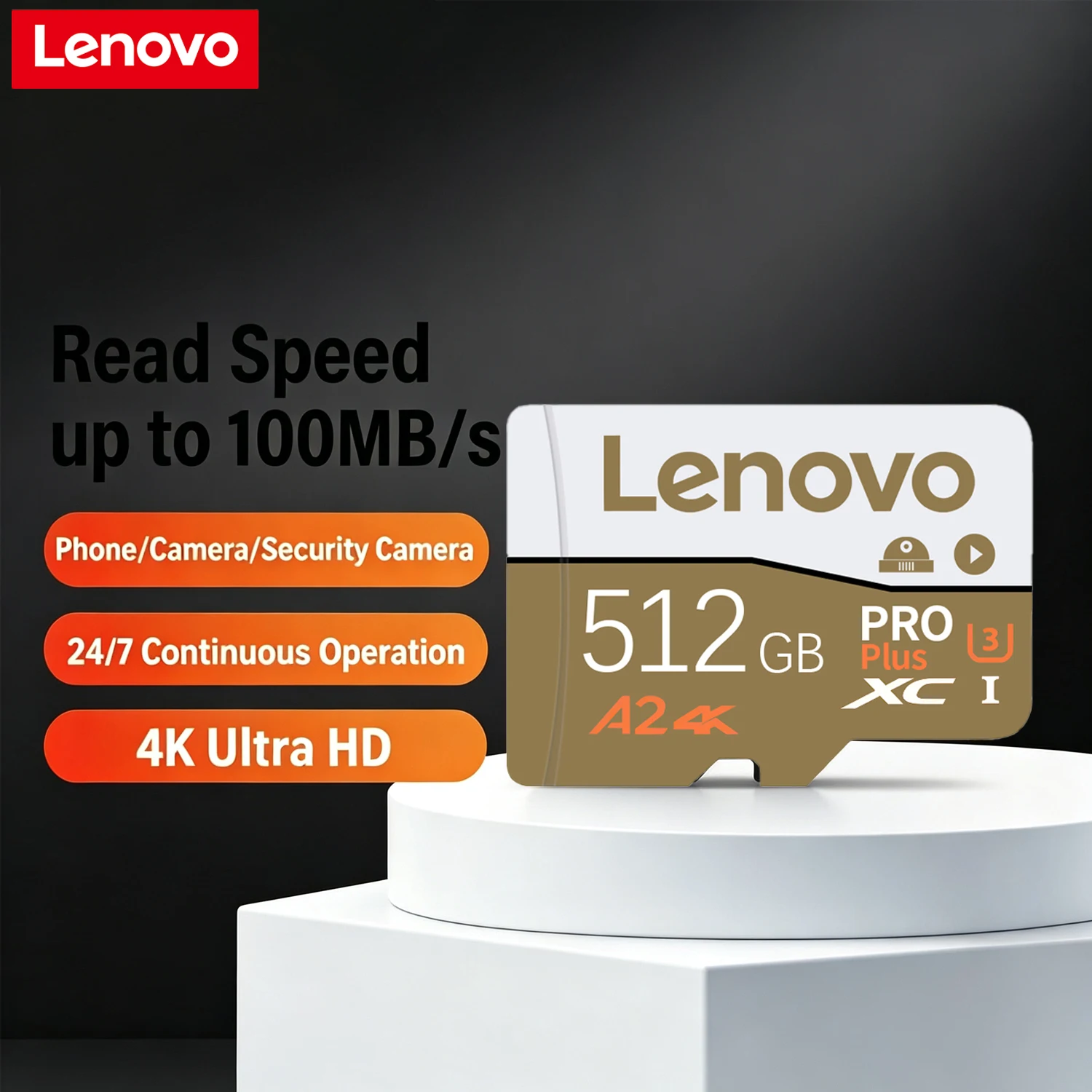 Lenovo Memory Card 128GB 256GB 512GB High Speed Flash Card Reliable Micro SD Card Class10 Storage Card For Camera Phone Dash Cam