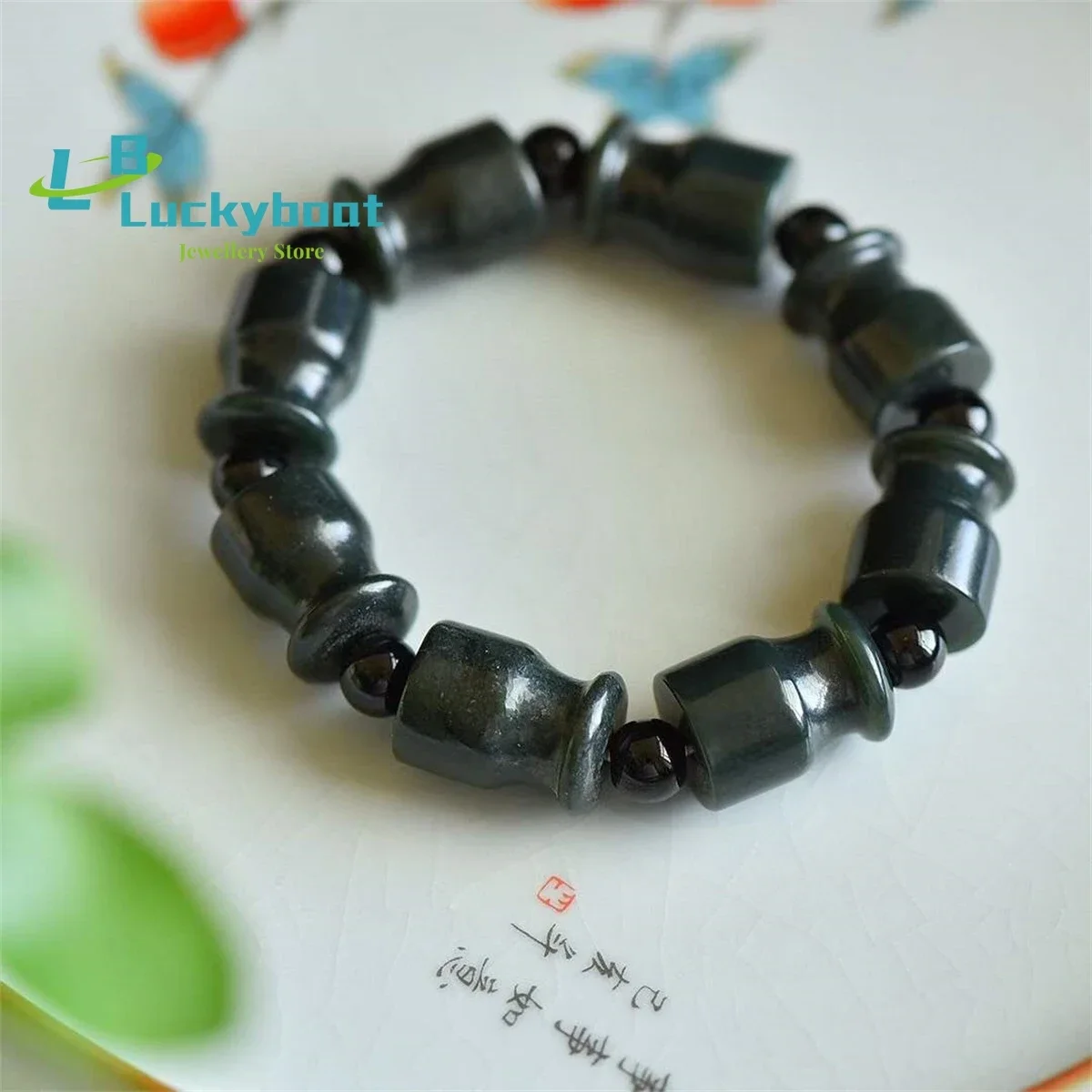 

Натуральный браслет-держатель для сигарет Hetian Qingyu, простой и элегантный, индивидуальный, изысканный, модный, универсальный для мужчин и женщин