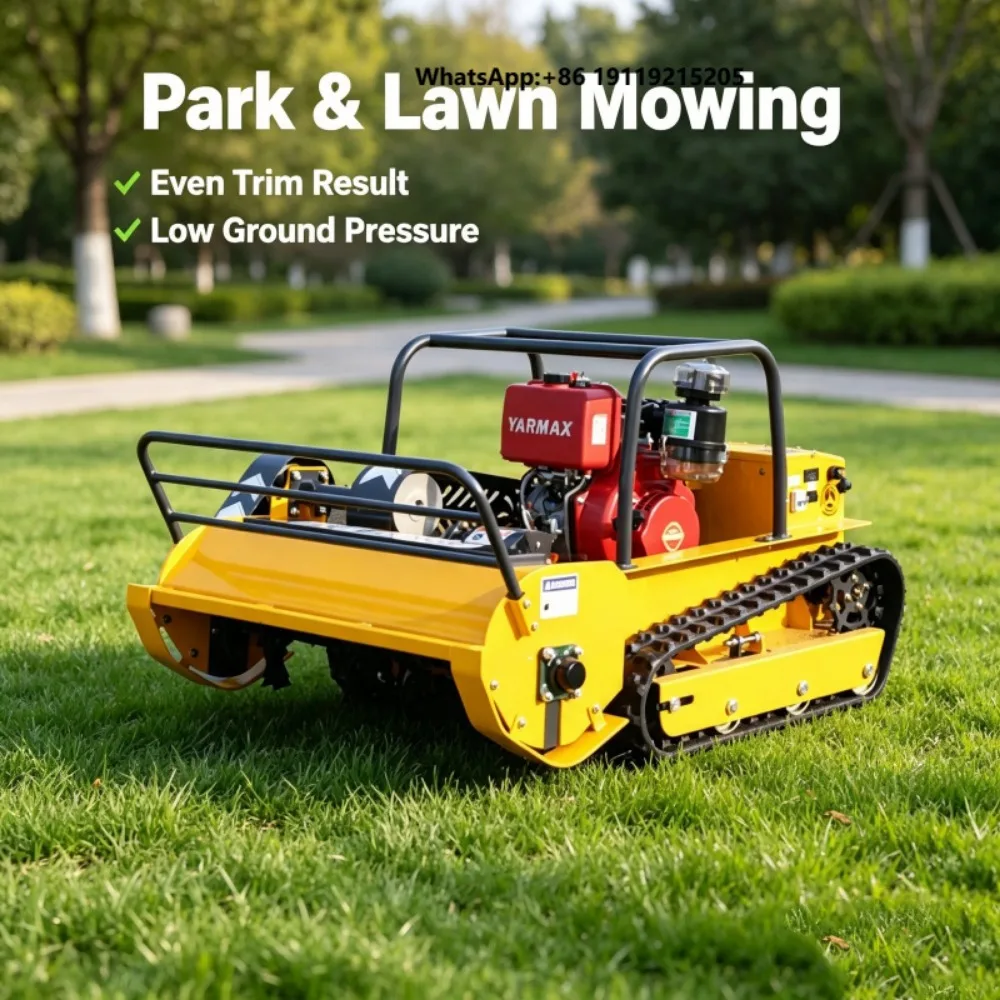 Home Manufacturing Plant Features Electric Remote Control Flail Mower DIY Grade Lawn Mower with Engine Motor for Grass Cutting