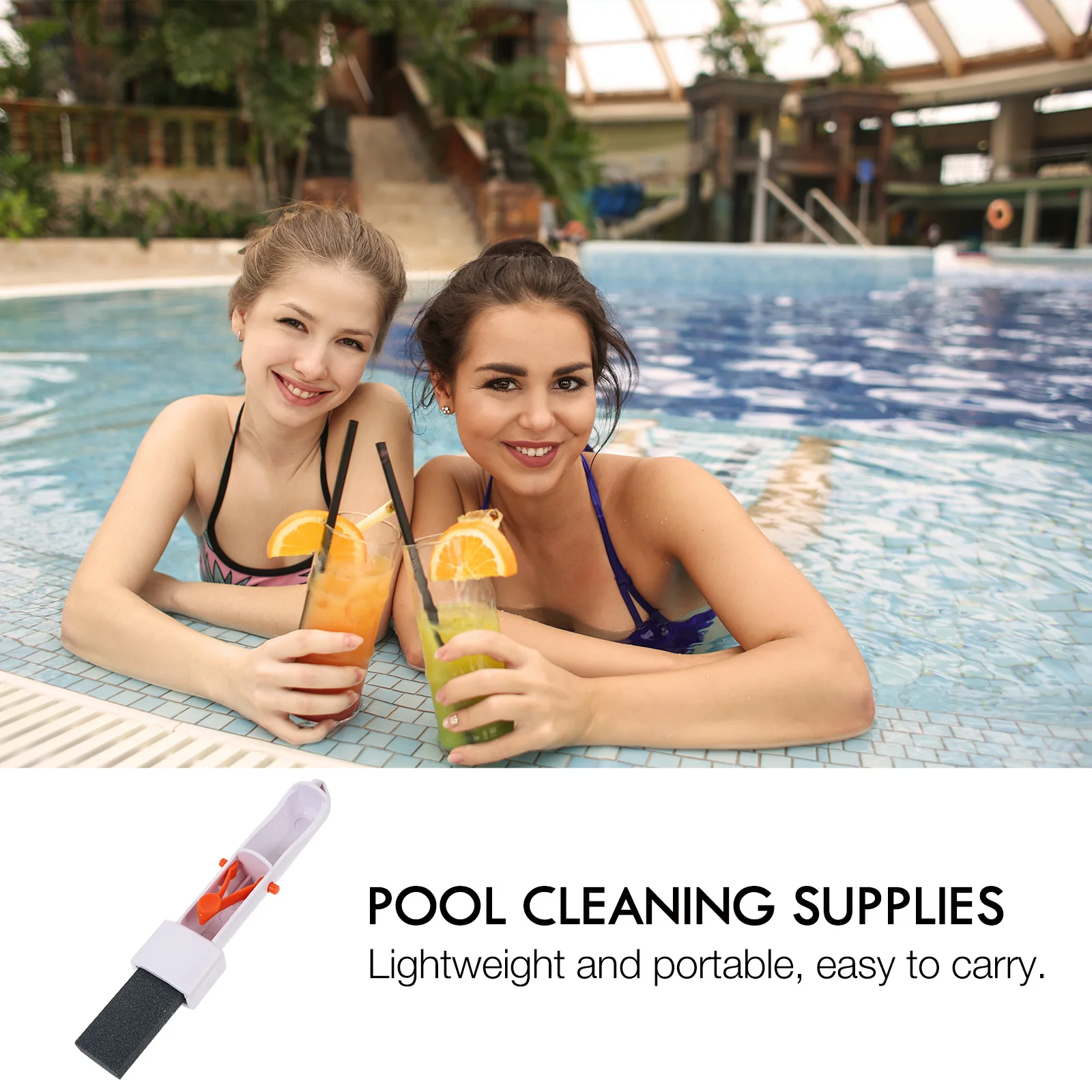 

Пемза для чистки бассейна, легкая ручка-зажим для плавания, ластик для пятен от ржавчины, предотвращает формувание линии, прочный