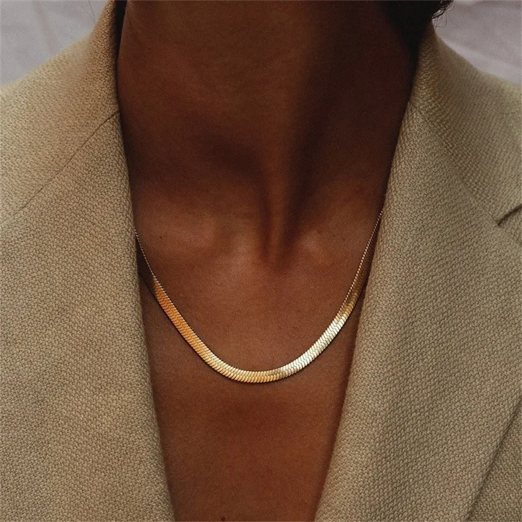 Women's Necklace Blade Chain Necklaces For Women Stainless Steel Choker Neck Chains Accessories Minimalist Jewelry Wholesale