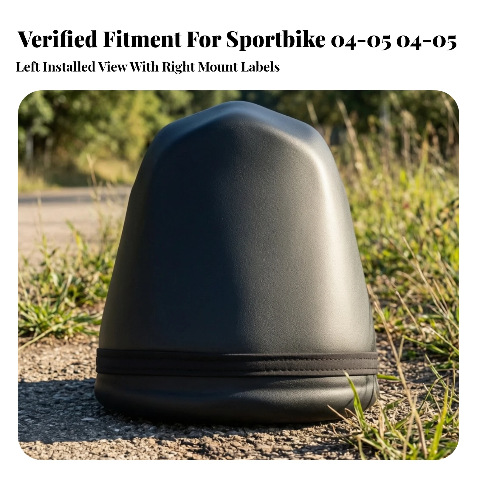 Rear Seat Cushion Replacement Passenger Pillion Motorcycle Seat with Mounting Base Compatible Easy to Install for Commuters