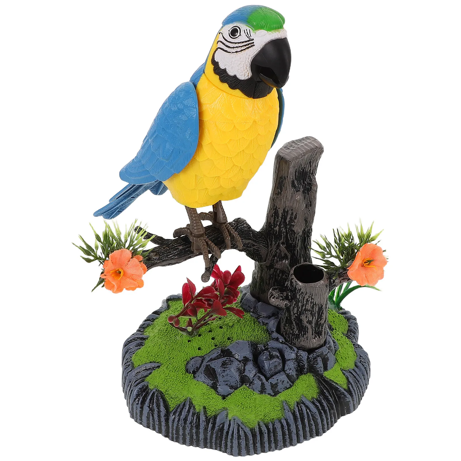 

Robot Bird Electric Chirping Simulation Parrot Sounds Flapping Wings Voice Activated Cat Interactive Kids Decor