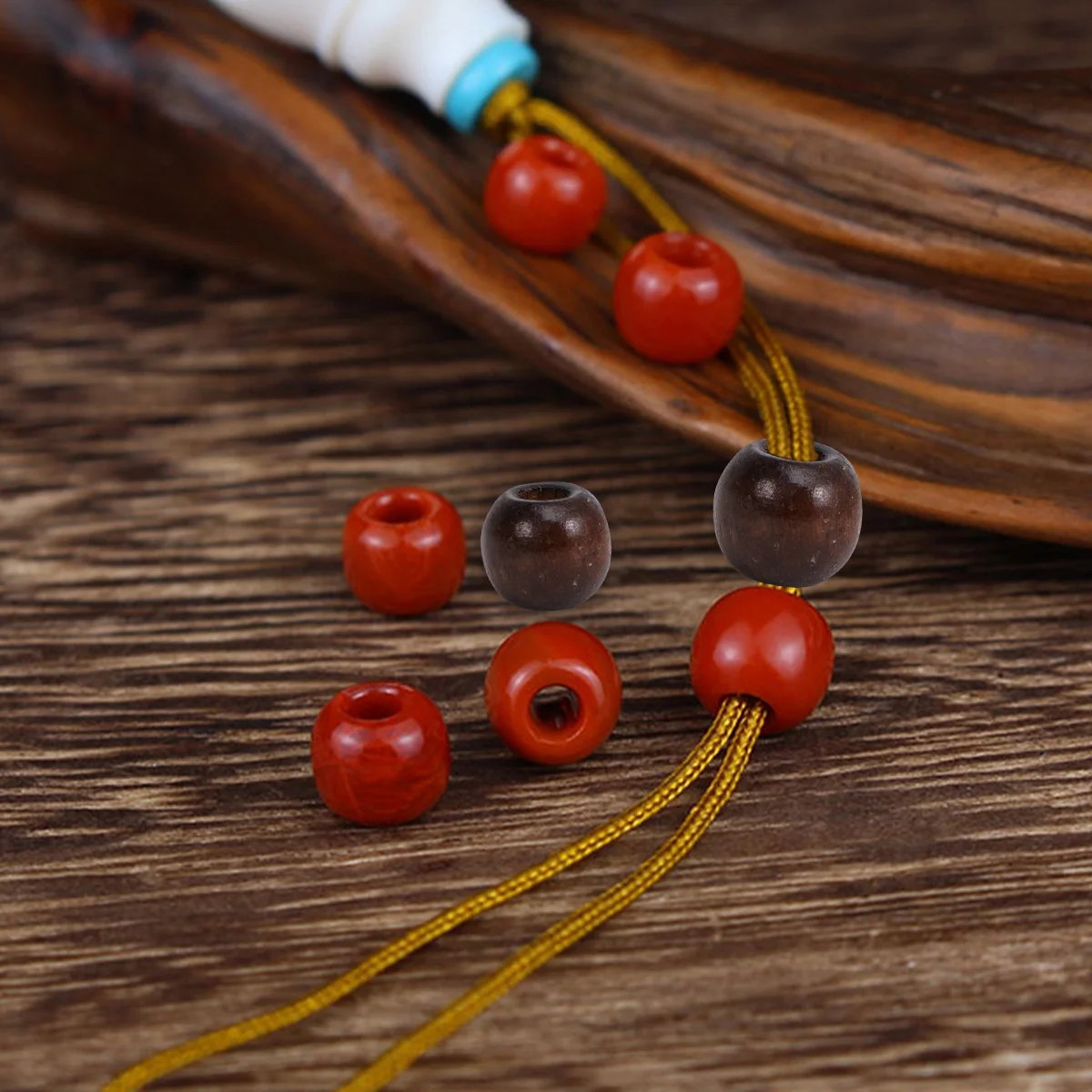 

500Pcs Wooden Round Beads Coffee Color Smooth Surface DIY Craft Beading Jewelry Making Accessories Wooden Loose Beads