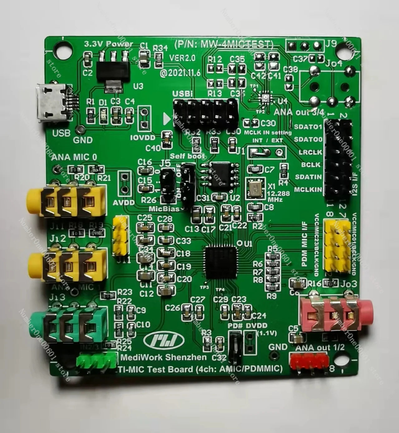 For ADAU1772/1777 Development Board MIC Test Board PDM To I2S