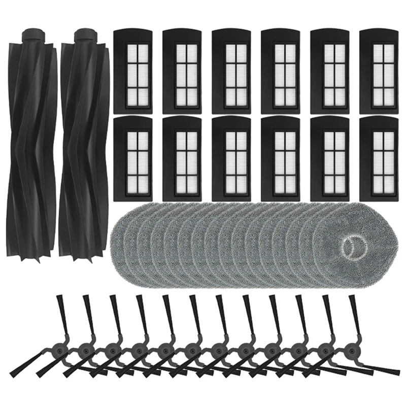 

Top Sale Compatible For Eufy X9 Pro Robot Vacuum Replacement Parts Main Roller Side Brush Hepa Filter Mop Cloth Accessories