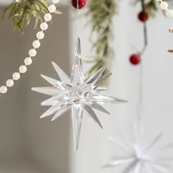 Hangging Christmas Tree Star Pendant Photographic Props Party Supplies Xmas Ornament Exploding Star Transparent