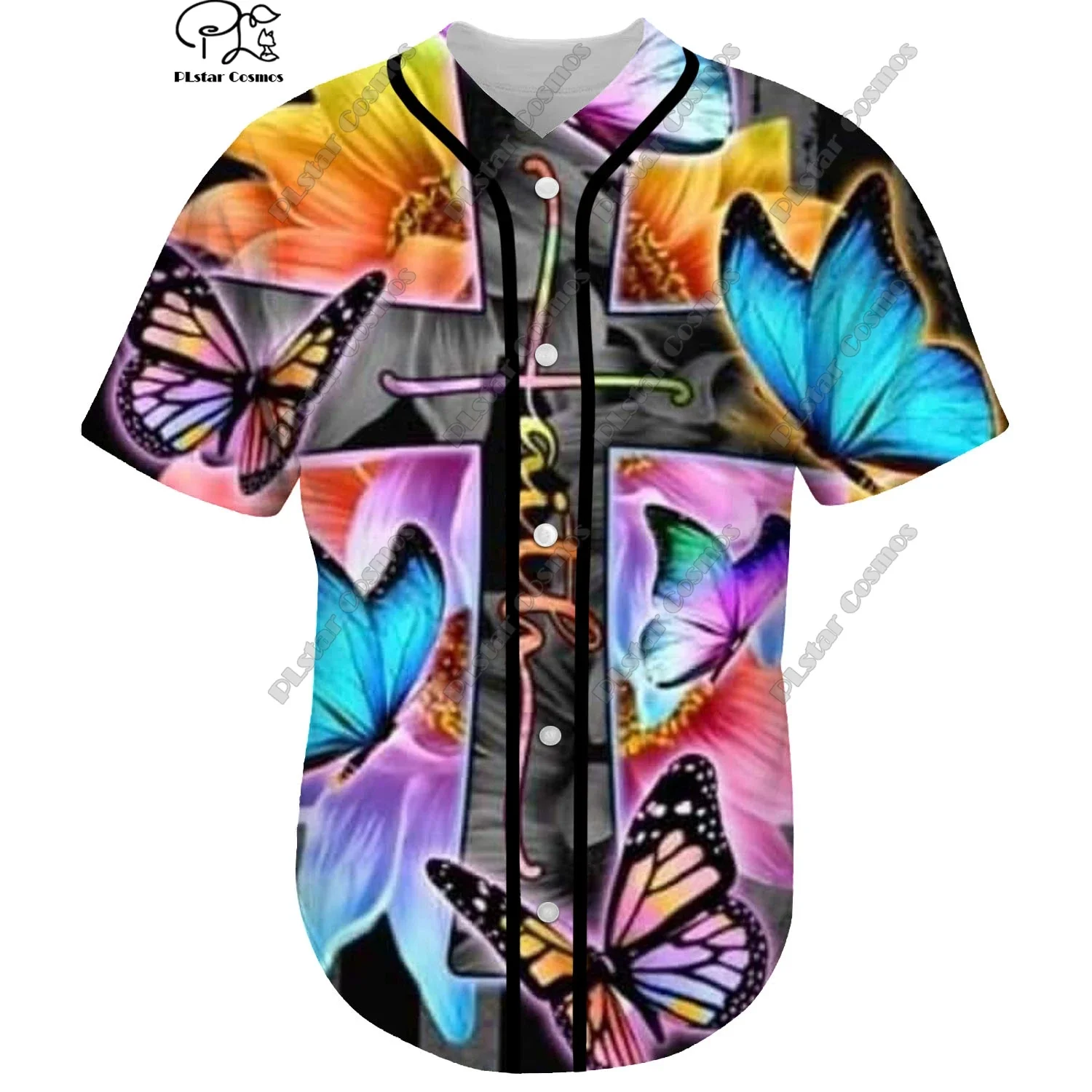 

PLstar Cosmos Baseball Jersey Shirt Graphic Color Authentic 3D Printing Baseball Jersey Shirt Hip Hop Top Color Collection 3