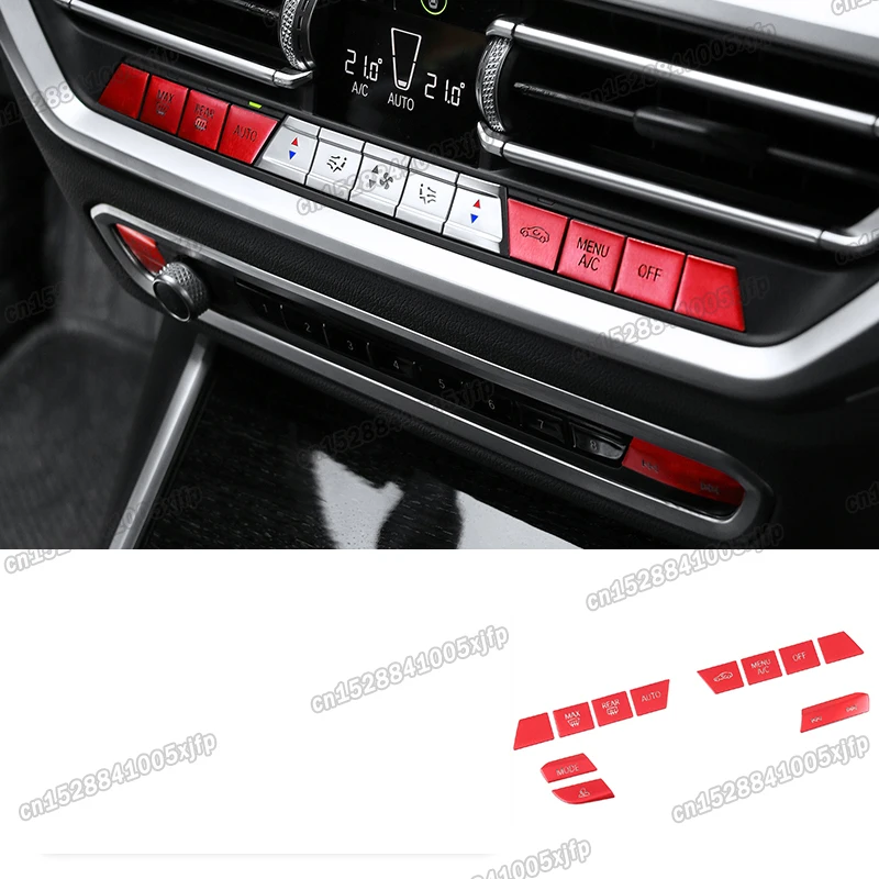 car central console AC air conditioner switch button trims for bmw 3 4 series g20 g22 g23 g26 2019 2020 2021 2022 g29 z4 2023