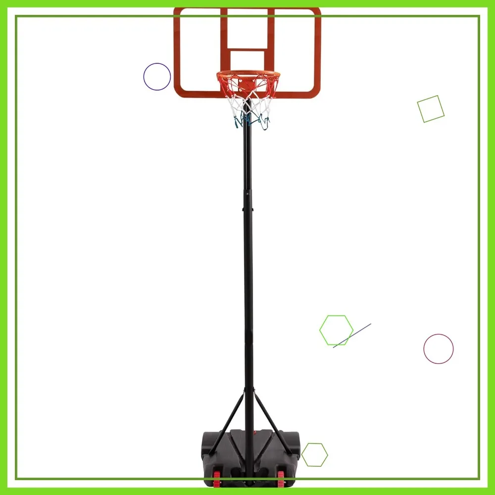 

79-in Adjustable Portable Basketball Hoop System for Kids & Adults - Weather-Resistant Backboard with Fillable Base