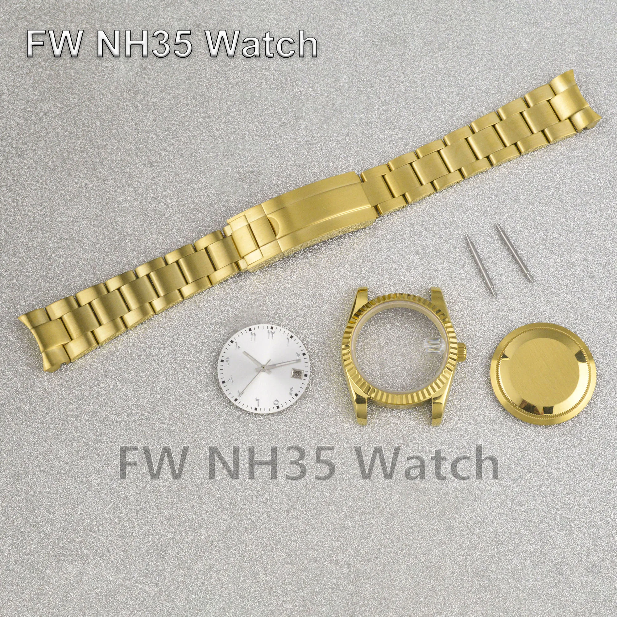 

Watch Case Bracelet Dial Needles Sapphire Glass Waterproof 36/39mm NH35 Case for Datejust fit NH34/NH35/NH36 Automatic Movement