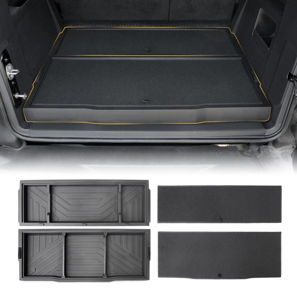 

Custom Trunk Storage Box for Ford Bronco 4DOORS 2021-2025, Foldable 3-Compartment ABS Black