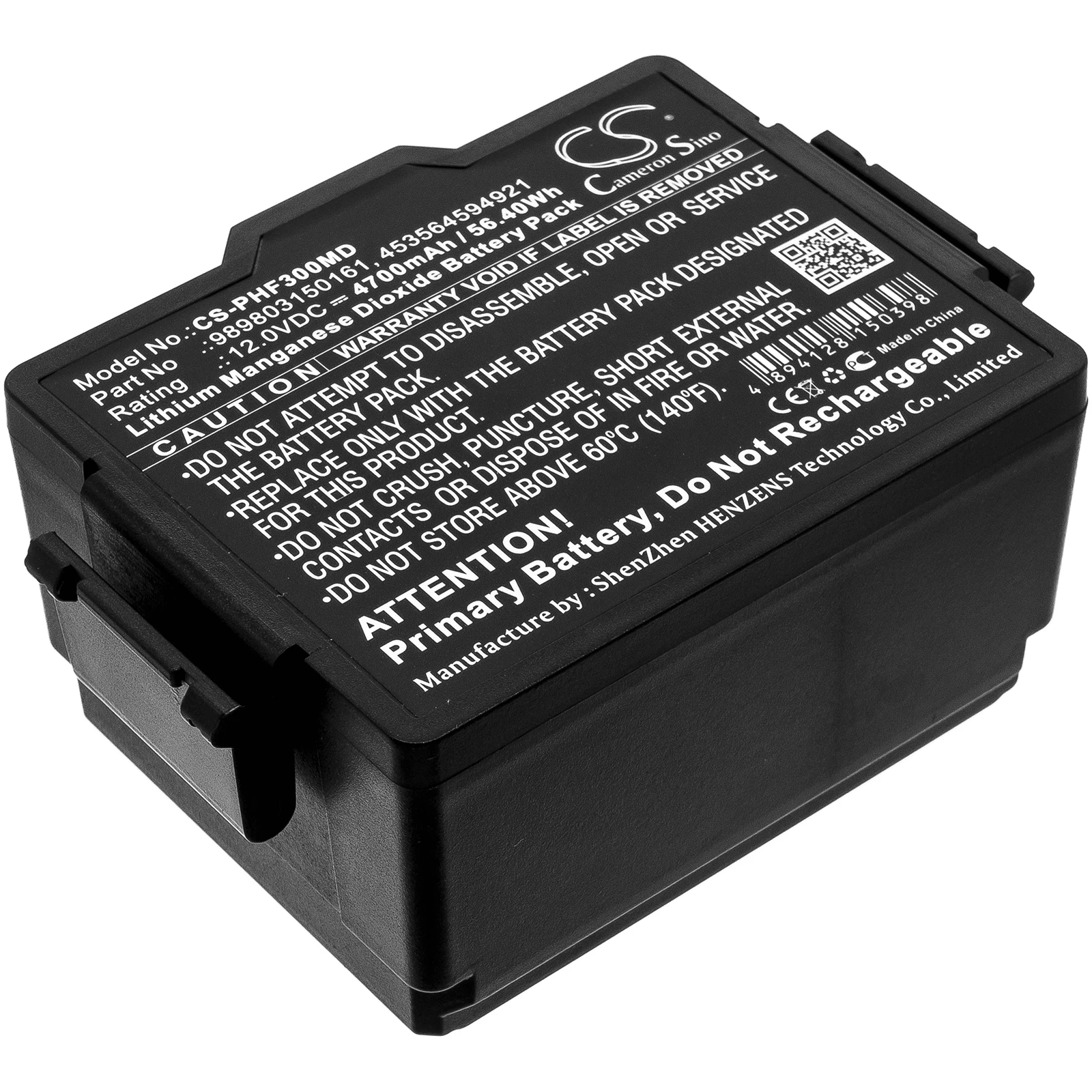CS Replacement Battery for Philips HeartStart FR3 AED,DSA HeartStart FR3,HeartStart FR3 AED  PN:989803150161 4700mAh / 56.4Wh