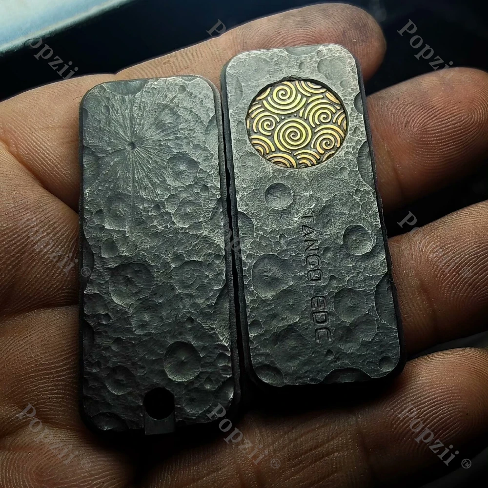 تانجو EDC التيتانيوم منحوتة النيزك الحفرة الميكانيكية دفع المنزلق ألعاب متململة مكتب أدوات تخفيف التوتر القلق اللعب #3